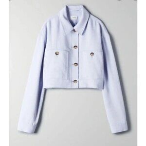 Wilfred Aritzia Little Cropped Jacket Sz XXS Periwinkle
